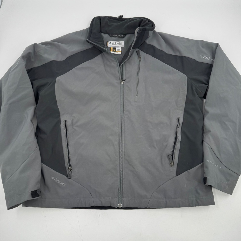 Columbia Titanium Omni Tech Women's Jacket XL Interchange Gray Outdoor Coat